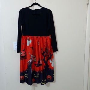 Black Orange Halloween dress